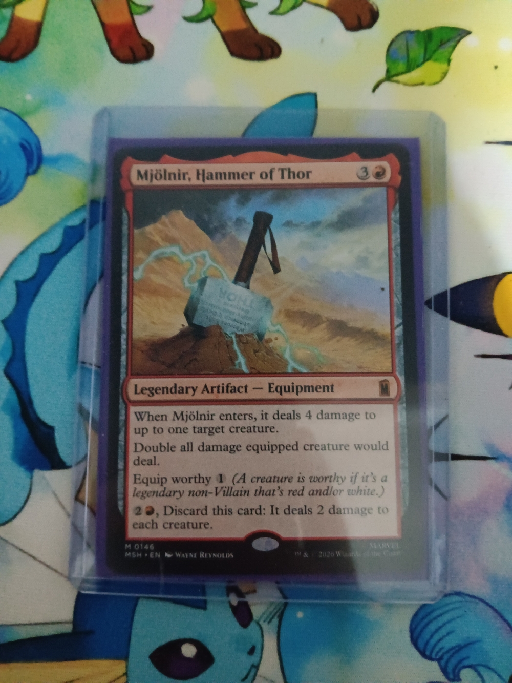 Mjölnir, Hammer of Thor - Magic: The Gathering Card (Red/White Border)
